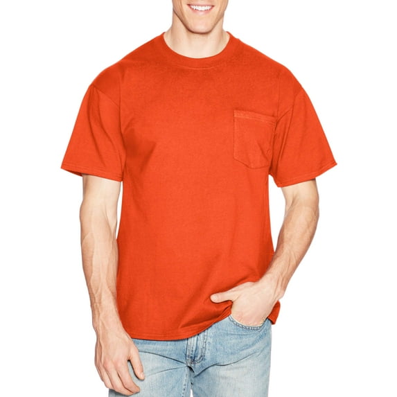Hanes Men's Premium Beefy-T Short Sleeve T-Shirt With Pocket, Up to Size 3XL