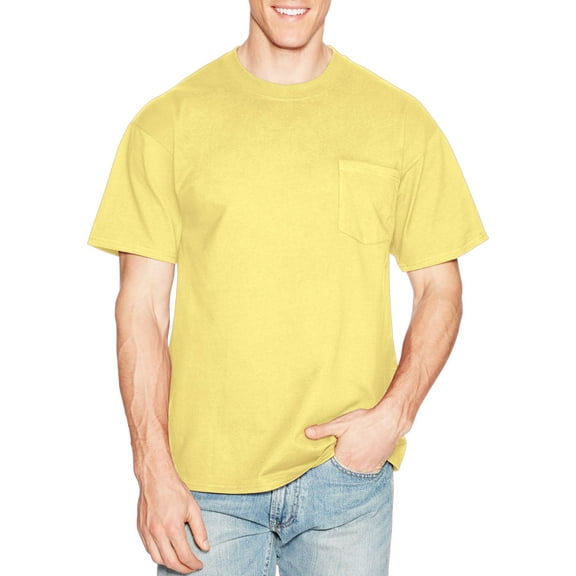 Hanes Men's Premium Beefy-T Short Sleeve T-Shirt With Pocket, Up to Size 3XL