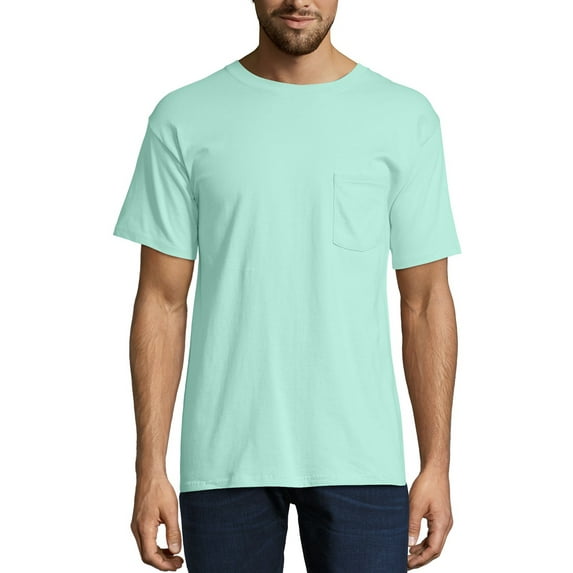 Hanes Men's Premium Beefy-T Short Sleeve T-Shirt With Pocket, Up to Size 3XL