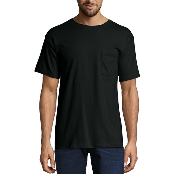 Hanes Men's Premium Beefy-T Short Sleeve T-Shirt With Pocket, up to 3XL