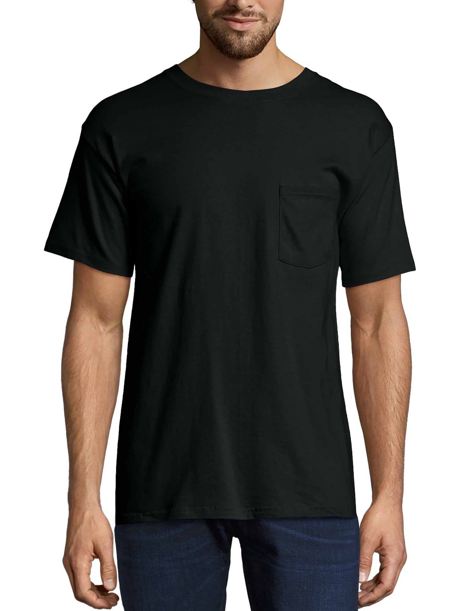 Hanes Men's Premium Beefy-T Short Sleeve T-Shirt With Pocket, up to Sizes  3XL