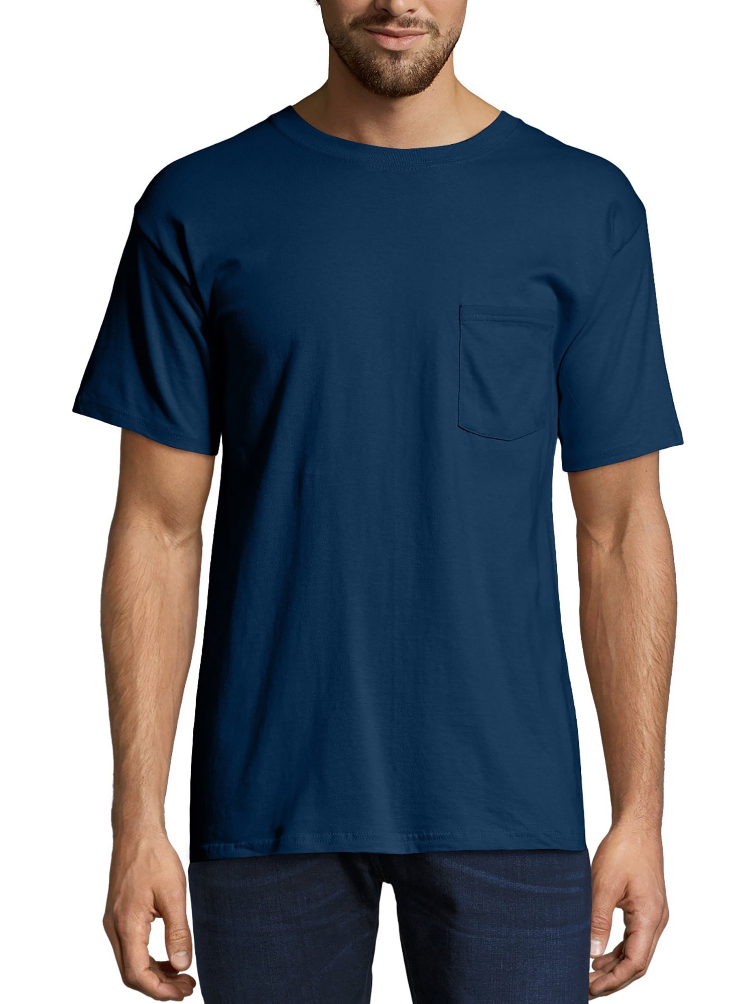 Hanes Men's Premium Beefy-T Short Sleeve T-Shirt With Pocket, up to ...