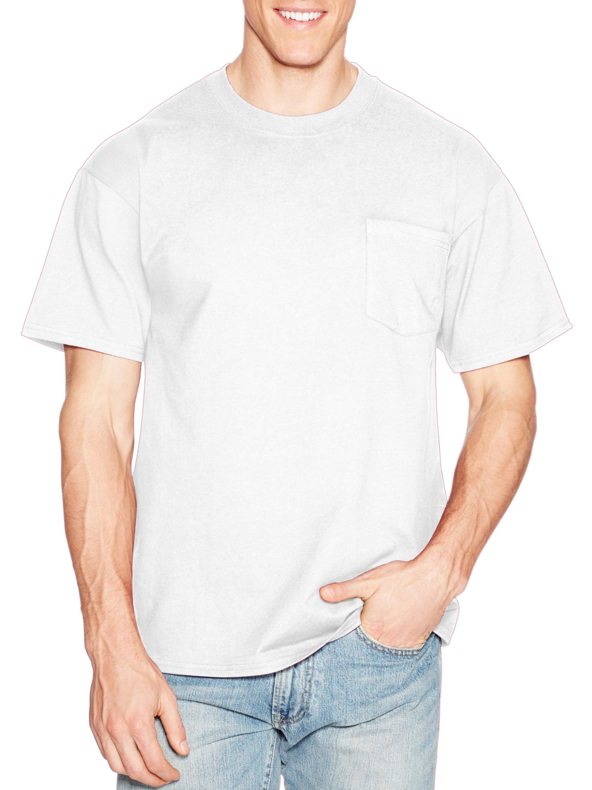 Hanes Men's Beefy-T Unisex Pocket T-Shirt, Sizes S-3XL
