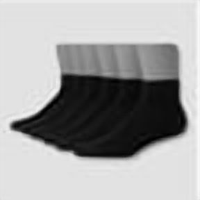 Hanes Men's Premium Performance Cushioned Ankle Socks 6-pk - Black, 6-12