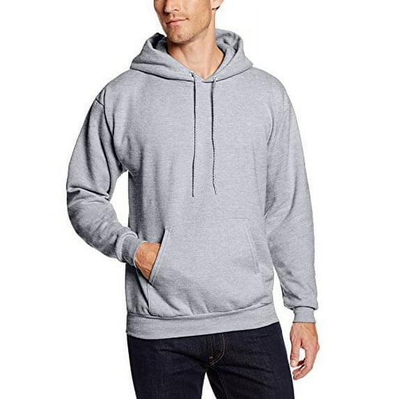 Hanes Men's Pullover EcoSmart Fleece Hoodie, Light Steel, Large