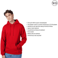 thumbnail image 1 of Hanes Men's Pullover EcoSmart Hooded Sweatshirt -WD17 Fleece Hoodie With Pocket (Athletic Red, S), 1 of 5