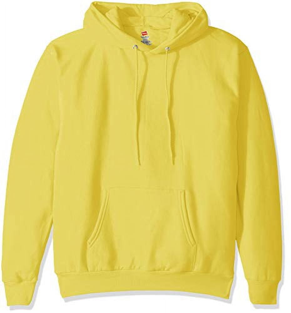 Hanes Men's Pullover EcoSmart Hooded Sweatshirt, Yellow, Medium