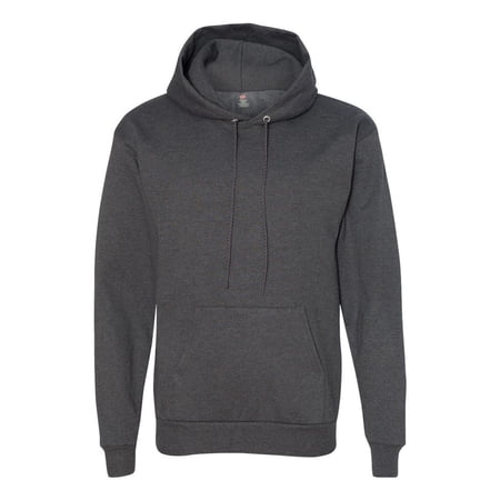 Hanes EcoSmart Unisex Fleece Hoodie (Big & Tall Sizes Available) Charcoal Heather M