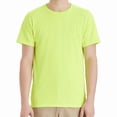 thumbnail image 1 of Hanes Men’s Safety Short Sleeve T-Shirt, 5 oz., 60/40 Cotton/Poly, Hi Vis Workwear, Safety Green, S, 1 of 5