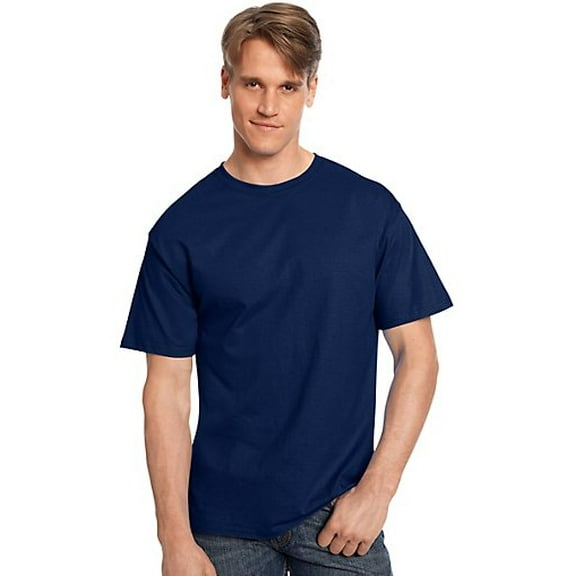 Hanes Authentic Men's Short Sleeve Crewneck T-Shirt, Big and Tall Sizes Available S-5XL