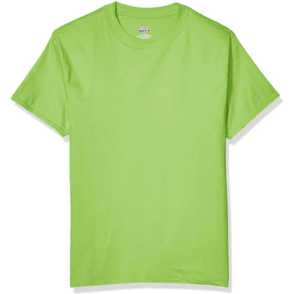 Hanes Men's Short Sleeve Shirt, LIME, MEDIUM