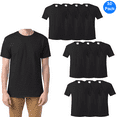 thumbnail image 1 of Hanes Men's Short Sleeve T-Shirt, Black Tee, Essential Crewneck Classic Fit Tee, 10 Pack, L, 1 of 5