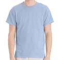 thumbnail image 1 of Hanes Men's Short Sleeve T-Shirt, Ecosmart Crewneck Shirt Casual Light Blue Single Tees, Size L, 1 of 5