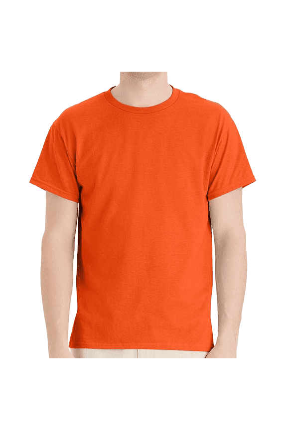 Men's Short Sleeve T-Shirt, Ecosmart Crewneck Shirt Casual Orange Single Tees, Size M