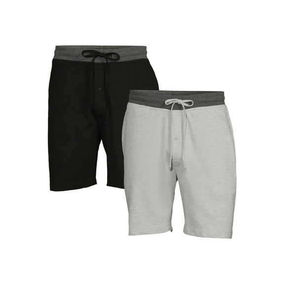 Hanes Men's Soft French Terry Pajama Shorts, 2-Pack, Sizes S-5XL