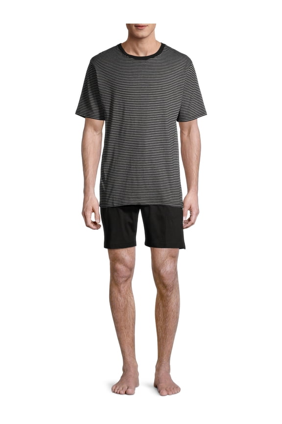 Men's Soft Modal Pajama Short Sleeve Top and Short Set