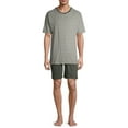 thumbnail image 1 of Hanes Men's Soft Modal Pajama Short Sleeve Top and Short Set, 1 of 6