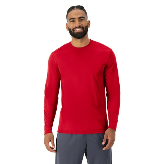 Hanes Men's Sport Cool DRI Performance Long-Sleeve T-Shirt (50+ UPF), Sizes S-3XL