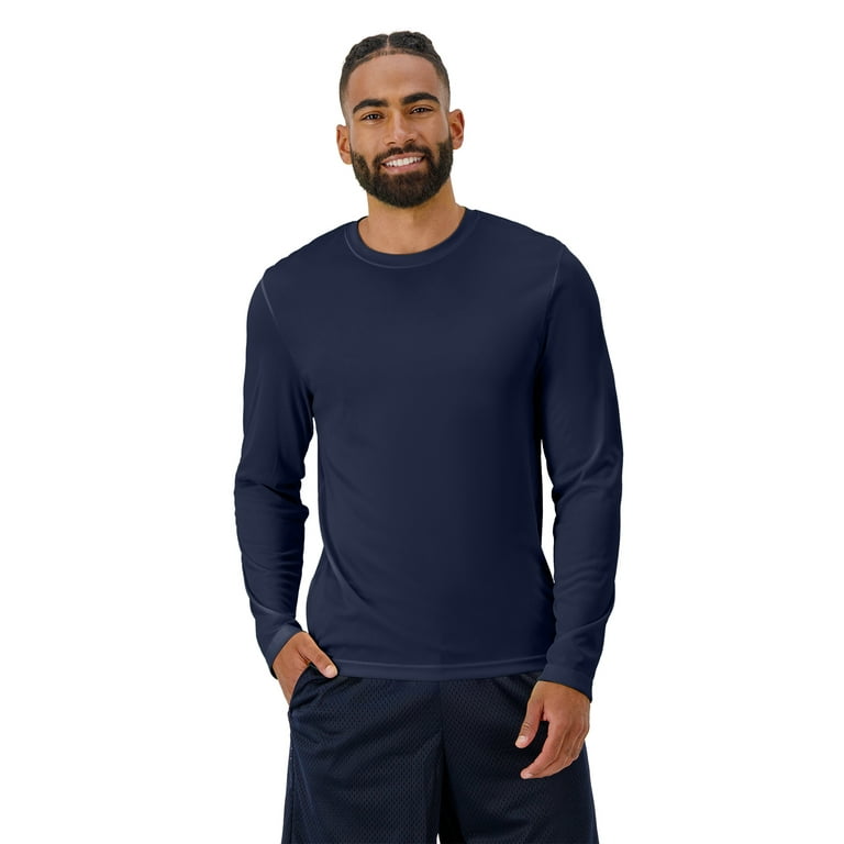 Hanes Men's Athletic Moisture Wicking Dry Fit Long-Sleeve T-Shirt