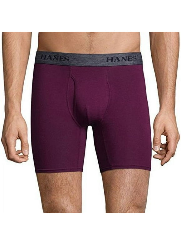 Hanes Men's Stretch Boxer Briefs 3-Pack Size L, XL, 2X, 3X Assorted Colors Slightly Imperfect L 36-38