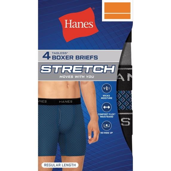 Hanes Men's Stretch Regular Length Comfort Flex Waistband Boxer Briefs