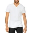 thumbnail image 1 of Hanes Men's Stretch White V-Neck Undershirts, 3 Pack, 1 of 6
