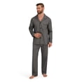 thumbnail image 1 of Hanes Men's Stretch Woven Pajama Set, 2-Piece, Sizes S-2XL, 1 of 4