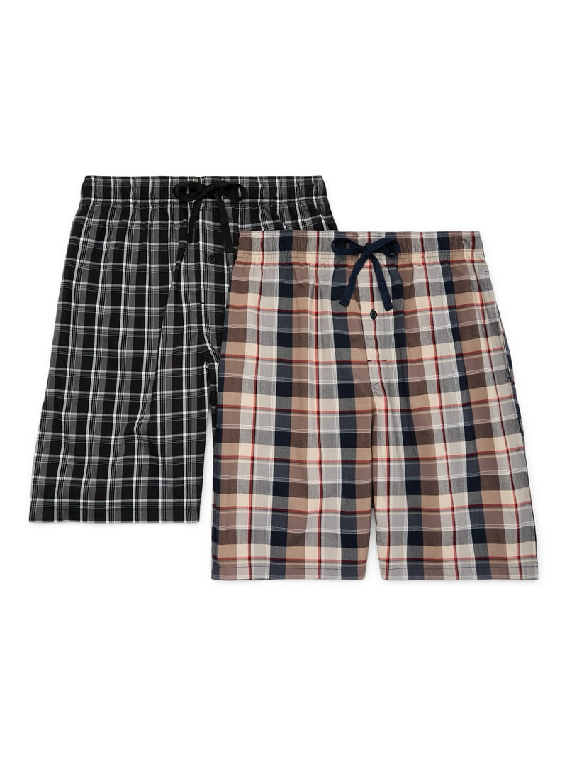Hanes men's Stretch Woven Sleep Jam Shorts - 2-Pack - Walmart.com
