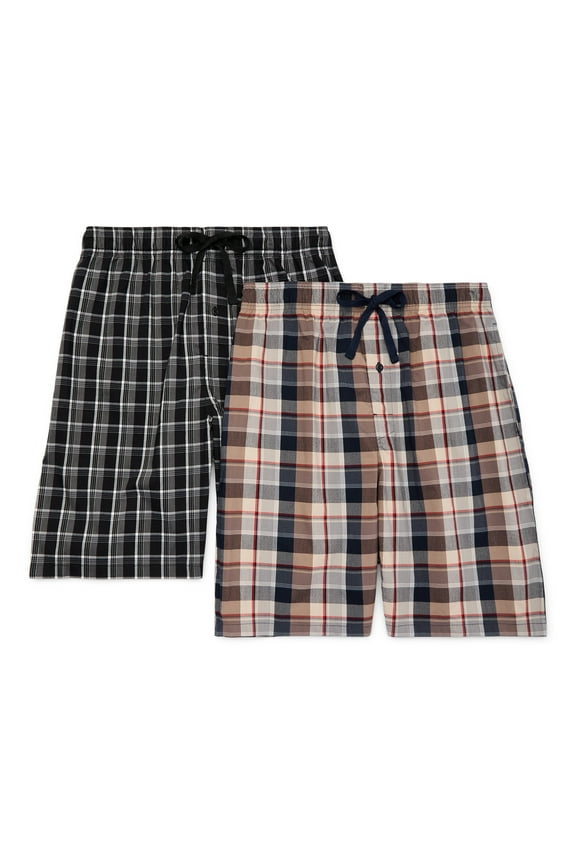 Men's Stretch Woven Sleep Jam Shorts, 2-Pack, Sizes S-2XL