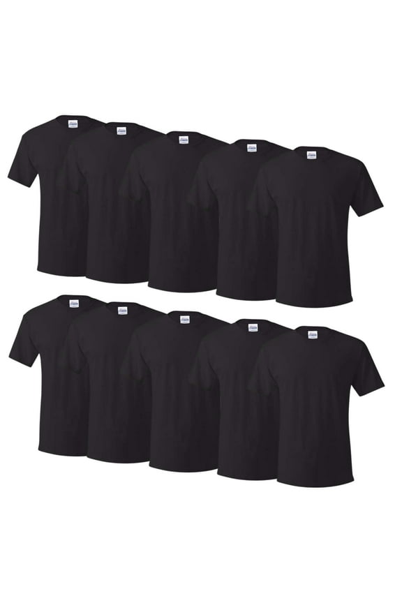 Men's Super Value Pack White Crew T-Shirt Undershirts, 10 Pack