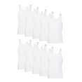 thumbnail image 1 of Hanes Men's Tank Tops Undershirt, Moisture-Wicking, Cotton Ribbed Tanks, White or Black/Grey Multipacks, 1 of 11