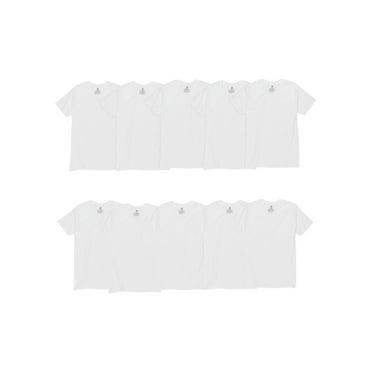 Hanes Men's Super Value Pack White V-Neck Undershirts, 10 Pack