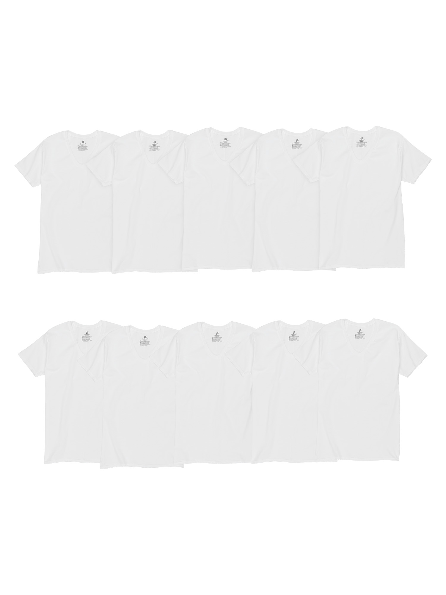 Hanes Men's Comfort Fit Ultra Soft Cotton White VNeck Undershirts, 3