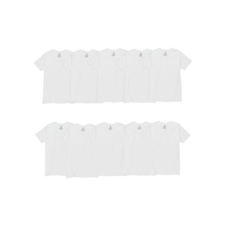 Hanes Men's Super Value Pack White V-Neck Undershirts, 10 Pack