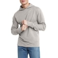 thumbnail image 1 of Hanes Men's T-Shirt Hoodie Garment Dyed Cotton Long Sleeve Jersey Tee sz S-3XL, 1 of 5