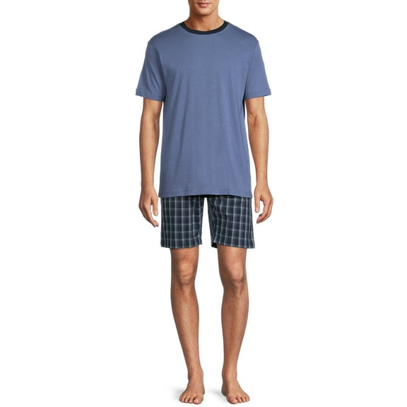 Hanes Men's T-Shirt and Woven Stretch Shorts Sleep Jam Set, 2-Piece