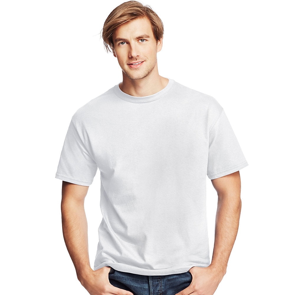 Hanes Men's ComfortSoft Crewneck T-Shirt - Tagless, Preshrunk, Heavyweight Cotton, Double-Needle Stitching - View #7