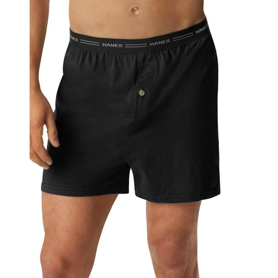 Hanes Men's TAGLESS ComfortSoft Knit Boxer with Comfort Flex Waistband 5-Pack