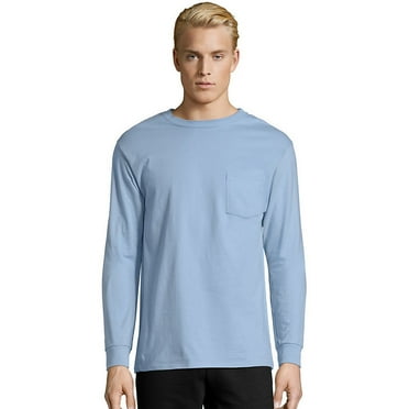 Hanes Men's TAGLESSÂ® Long-Sleeve T-Shirt with Pocket - 5596