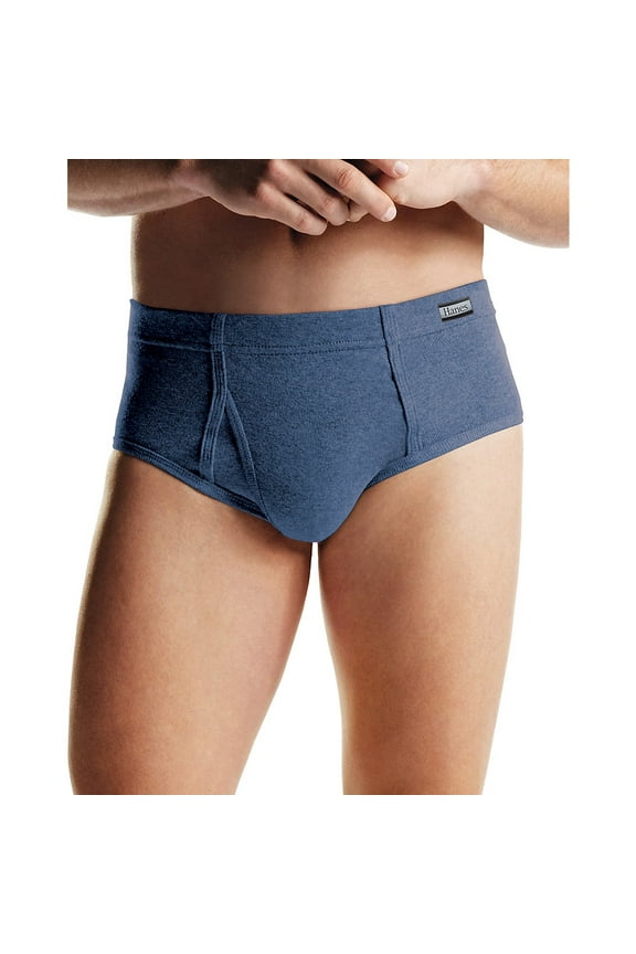 Men's TAGLESS No Ride Up Briefs with ComfortSoft Waistband, Blue (6 Per Pack)