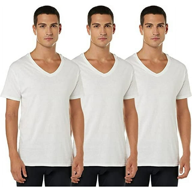 Hanes Men's Tagless 100 Cotton Ultimate Comfortsoft VNeck Undershirt