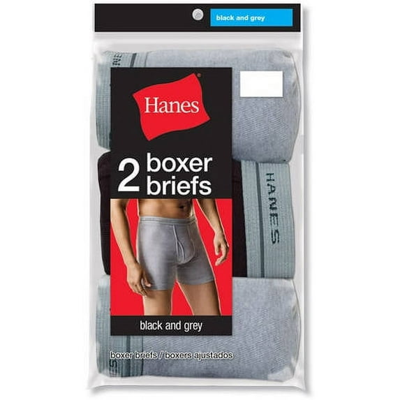 Hanes Men's Tagless Boxer Briefs, 2-Pack, M