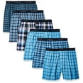 thumbnail image 1 of Hanes Men's Tagless Boxer with Exposed Waistband, Multiple Packs Available, 6 Pack-Assorted, Medium, 1 of 3