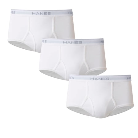 Hanes Men's Tagless Briefs with ComfortFlex Waistband-Multiple Packs Available, 3 Pack-White, Medium