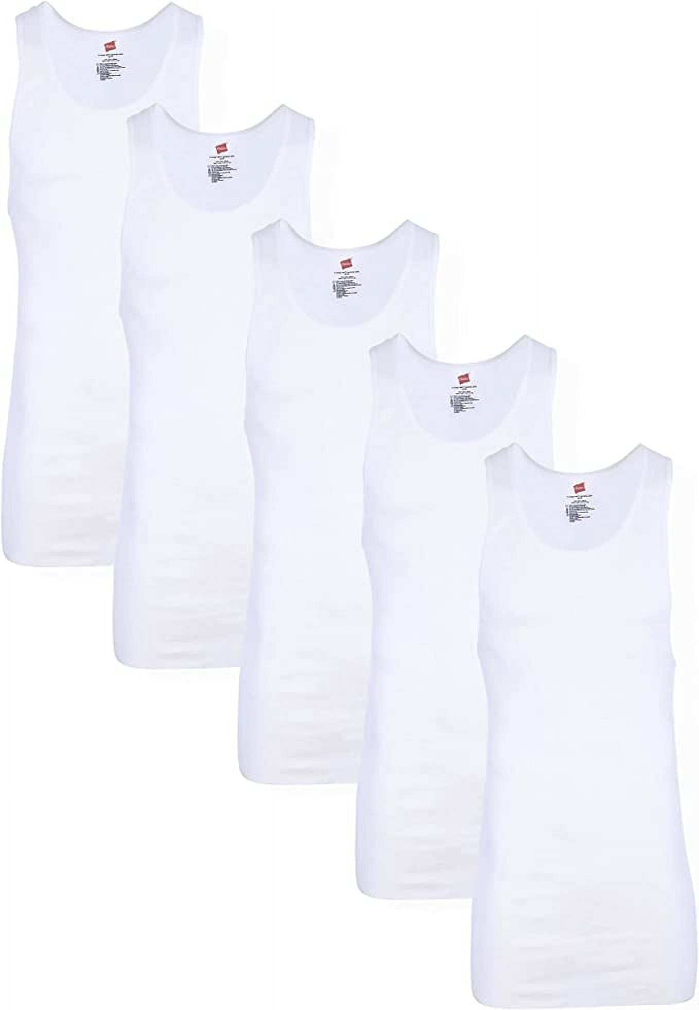 Hanes Men's Tagless ComfortSoft Crew Undershirt Tall, White 5Pack, 4X