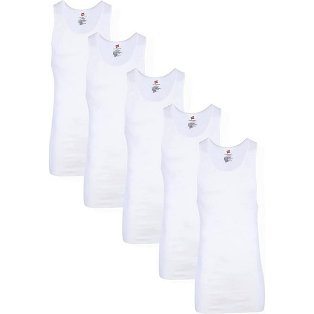 Hanes Men's Tagless ComfortSoft Crew Undershirt Tall, White 5Pack,5XLarge Tall