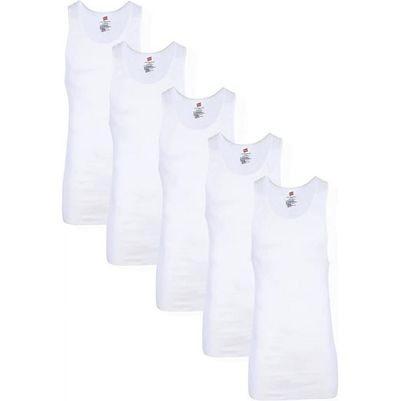 Hanes Men's Tagless ComfortSoft Crew Undershirt Tall, White 5-Pack, Large Tall