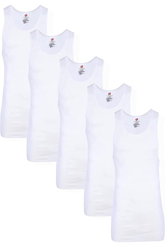 Men's Tagless ComfortSoft Crew Undershirt Tall, White 5-Pack, Large Tall