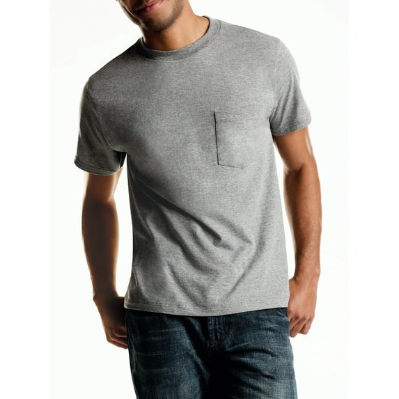 Hanes Men's Tagless ComfortSoft Dyed Crewneck Pocket T-Shirt 4-Pack