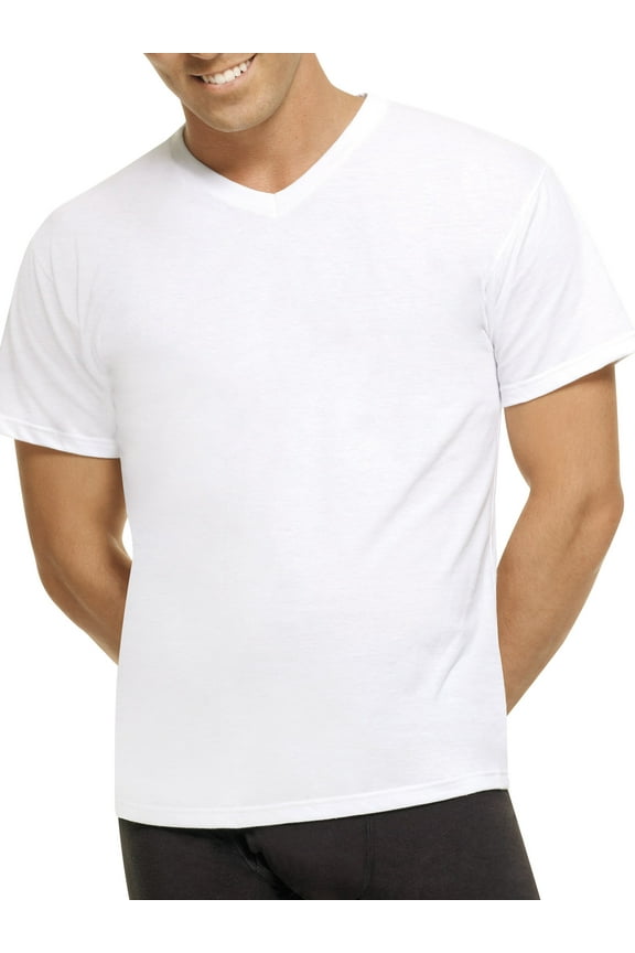 Men's Tagless Comfortblend V-Neck T-Shirt, 6 Pack